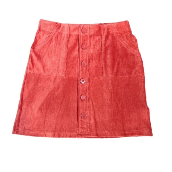 LuLaRoe Dresses & Skirts - LuLaRoe Vibrant Coral  Button-Front  Skirt